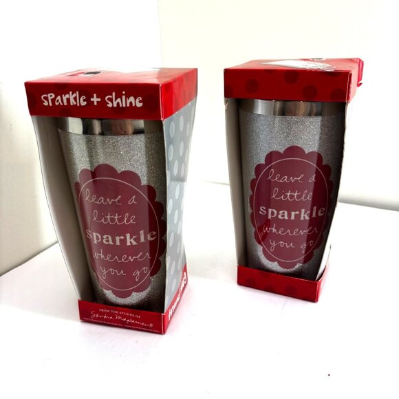 Sparkle + Shine Stainless Travel Mug Leave a Little Sparkle Wherever You Go Gift - Picture 1 of 4